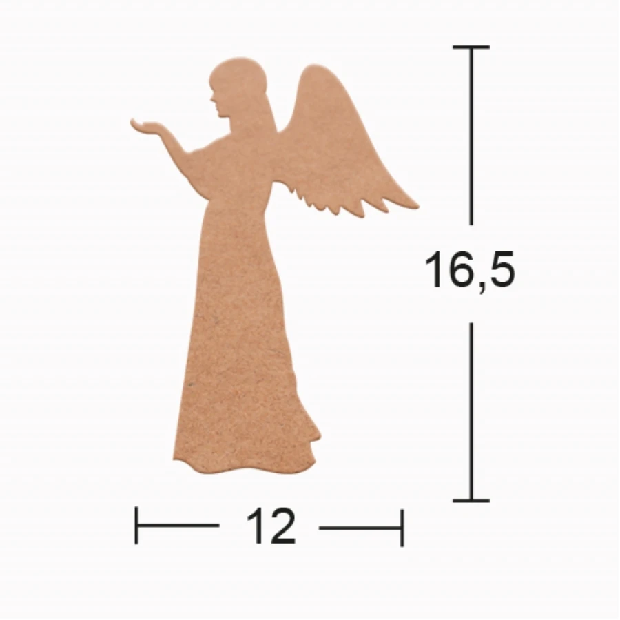 H125 Angel Trinket, 18mm Figurative Wood Object