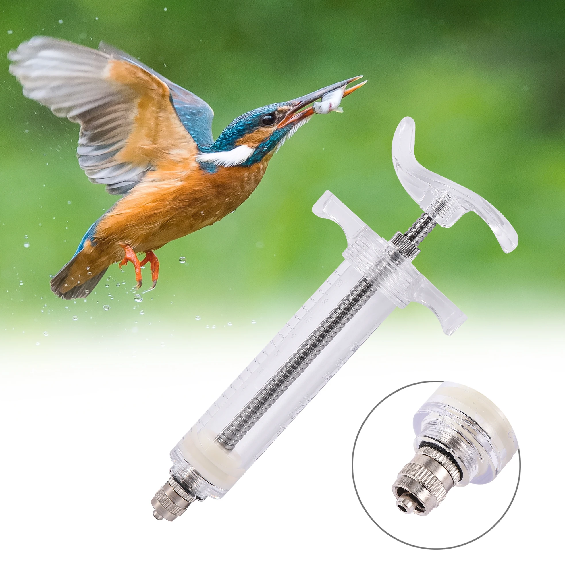 1 Set of Bird Feeding Syringe Kit 10ml/20ml/50ml Optional With 6 Pieces Curved Gavage Tube Parrot Pigeon Pet Bird Supplies