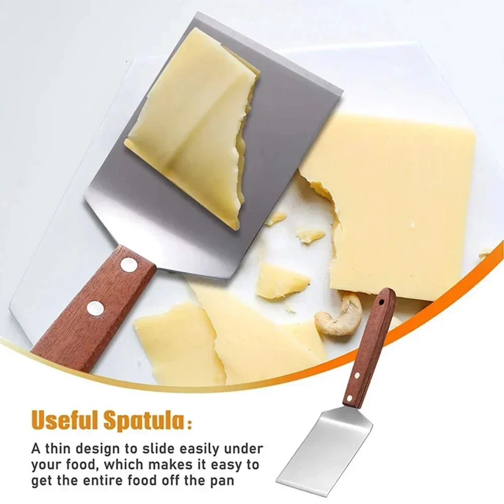 Rebanador de queso de acero inoxidable, máquina de afeitar de alta resistencia, pala multifunción, servidor plano para quesos blandos, semiduros y duros, Kitche