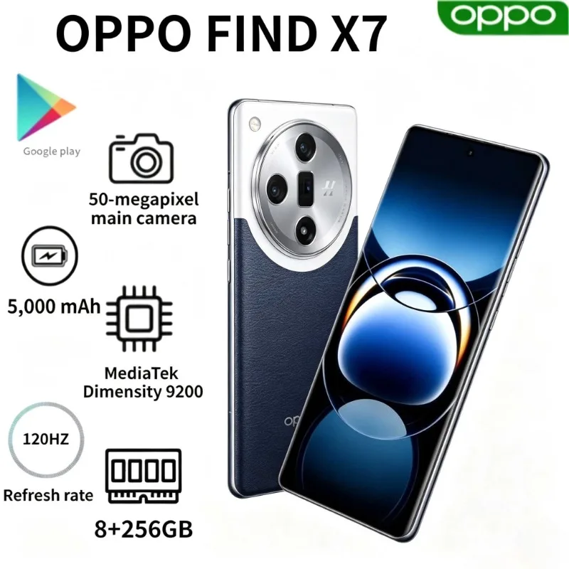 2026 OPPO Find X7 Global Edition Flagship Smartphone Unlocked 5G Android Mobile Phone Dimensity 9300 Chip 8GB RAM 256GB Storage