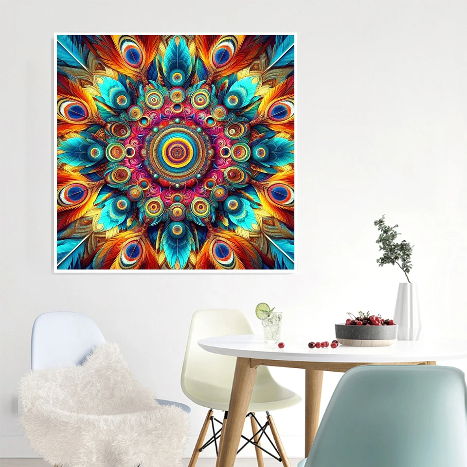 AZQSD Diamond Painting Mandala Flower Cross Stitch Embroidery Floral Mosaic Full Square/Round Drill Picture Of Rhinestones Gift