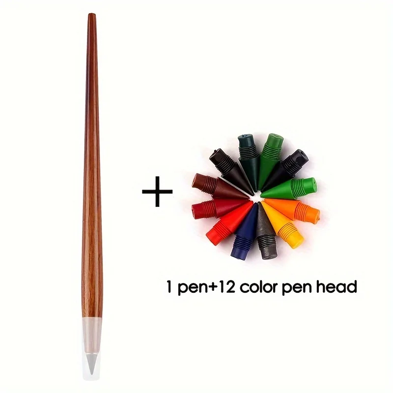 13 Teile/satz Ewige Bleistift Unbegrenzte Schreiben Solide Holz Bleistift HB Ersatz Set Student Zeichnung Kunst Bleistift Schule Liefert – Detail 6