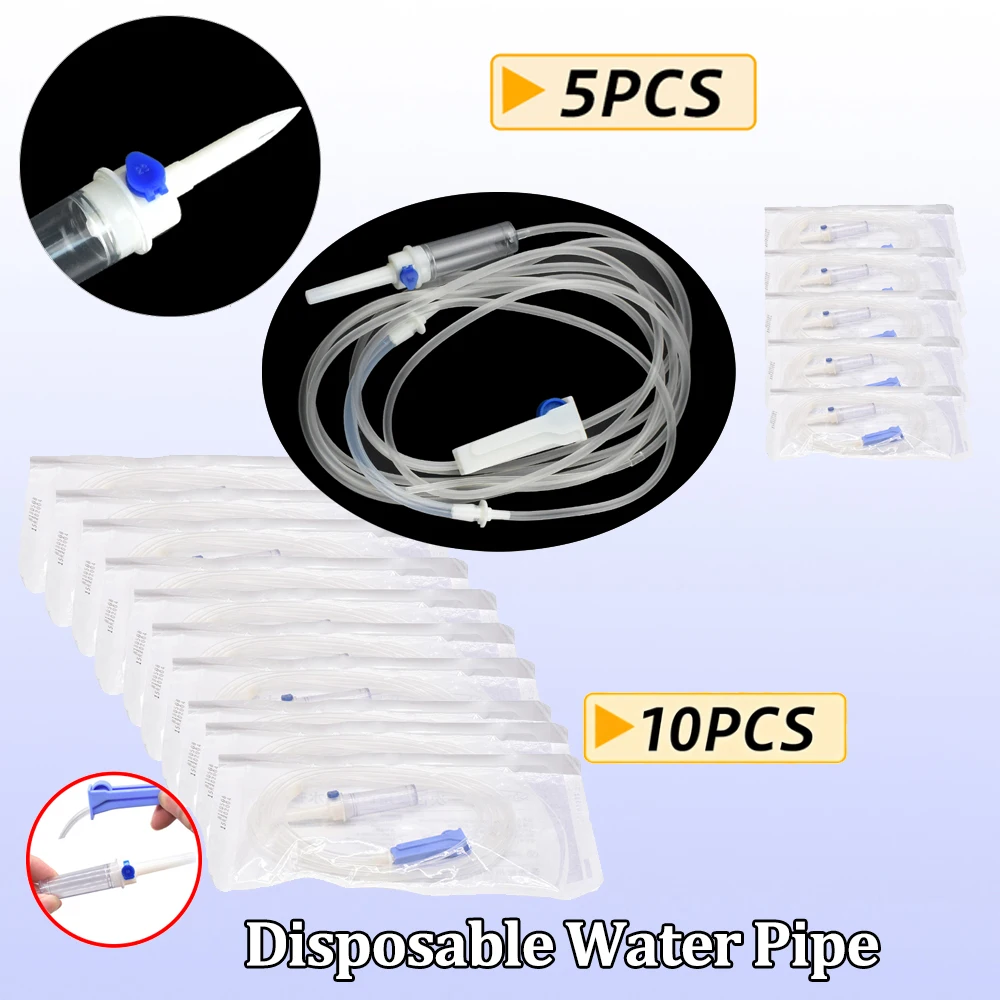 

5/10Pcs Dental Implant Surgical Flushing Pipe Irrigation Tubing Transparent Disposable Water Pipe for Dental Procedures Compatib