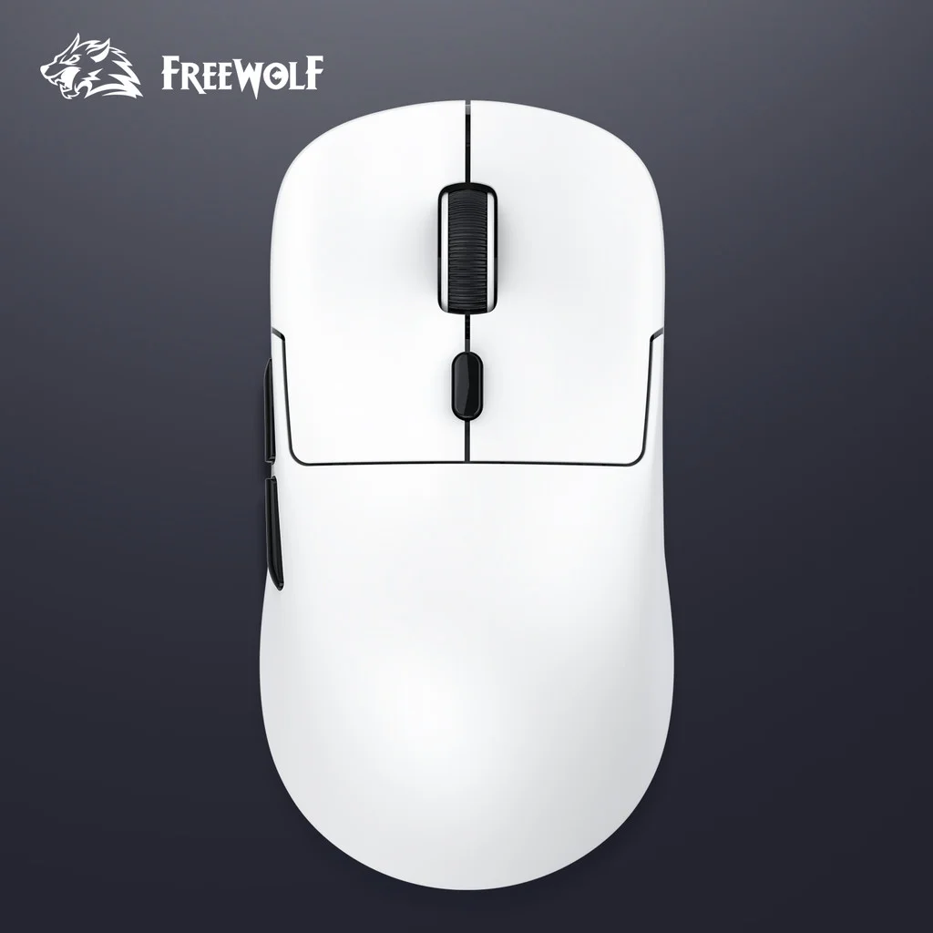 

FreeWolf A6 Wireless Gaming Mouse - 24000DPI PAW3311, Lightweight 65g, Dual Mode (BT/2.4G), Multi-Device PC/Laptop/Mac