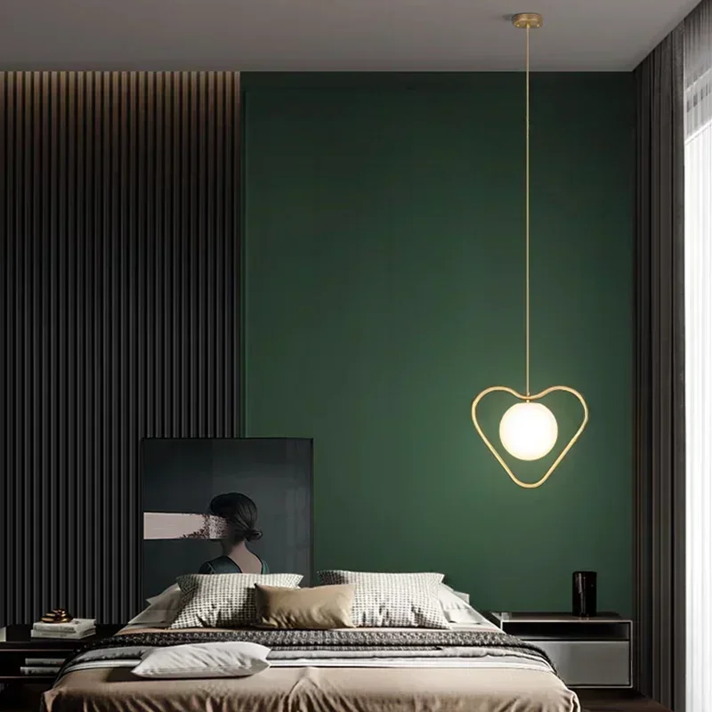 Modern Pendant Light Nordic Minimalist Hanging Lamp Ceiling Decoration Glass Ball Living Bedroom Dining Room