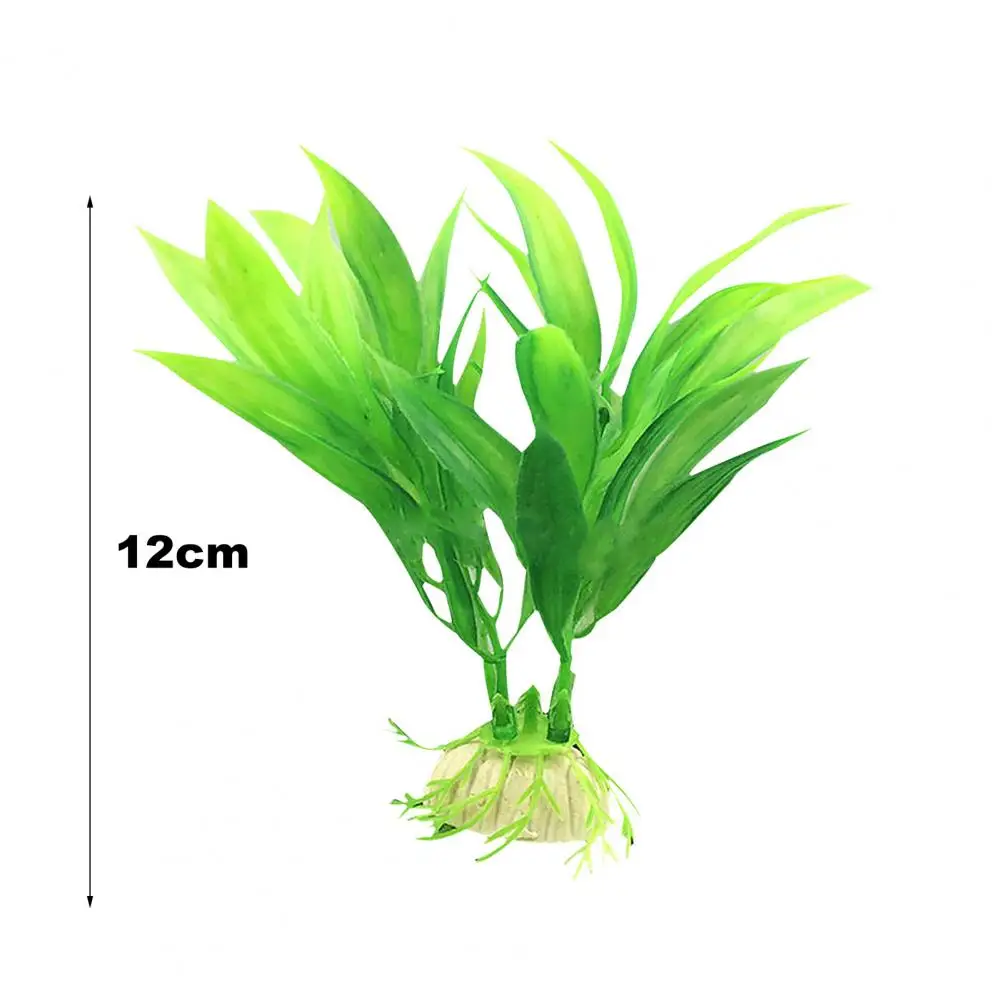 Faux Waterweeds Realistic Vivid Imitation Water Plant Fish Tank Decor For Garden Artificial ABS Plastic Green Grass For Aquarium