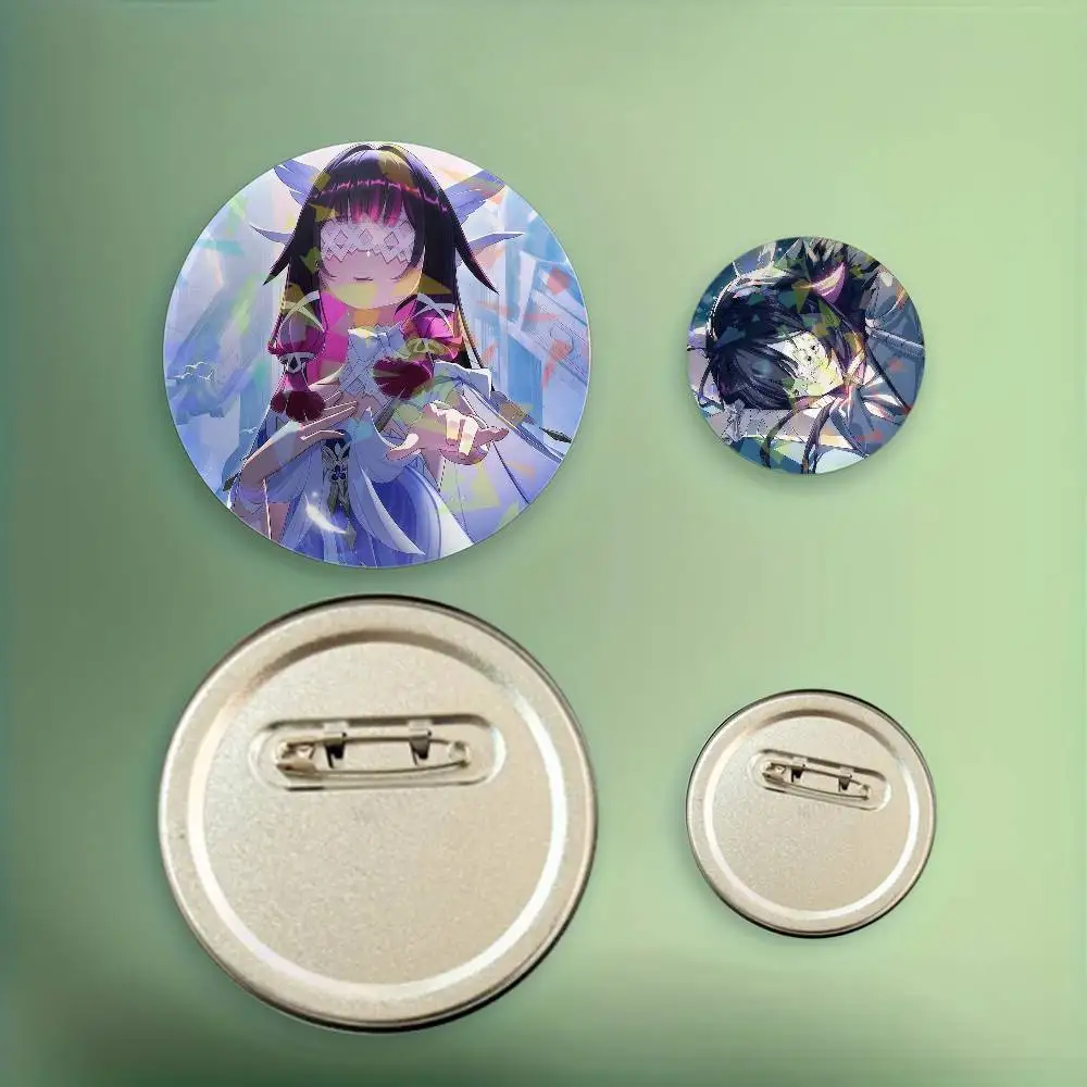 Columbina Hyposelenia Genshin Impact Game h Badge Set Glass Shine Brooches Lapel Backpack Costume Gifts Decoration birthday