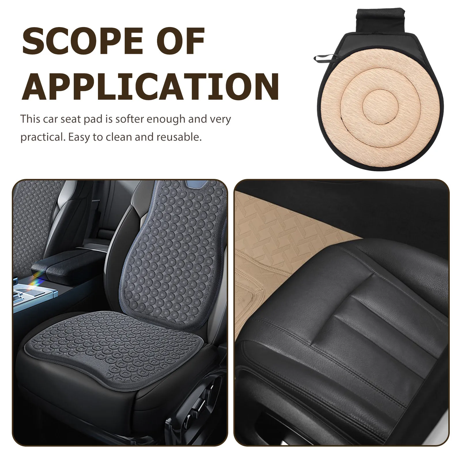 

Вращающаяся подушка для автомобильного сиденья с поворотом на 360 градусов для пожилых людей, многоразовая, мягкая, дышащая, для улучшения мобильности, для водителя