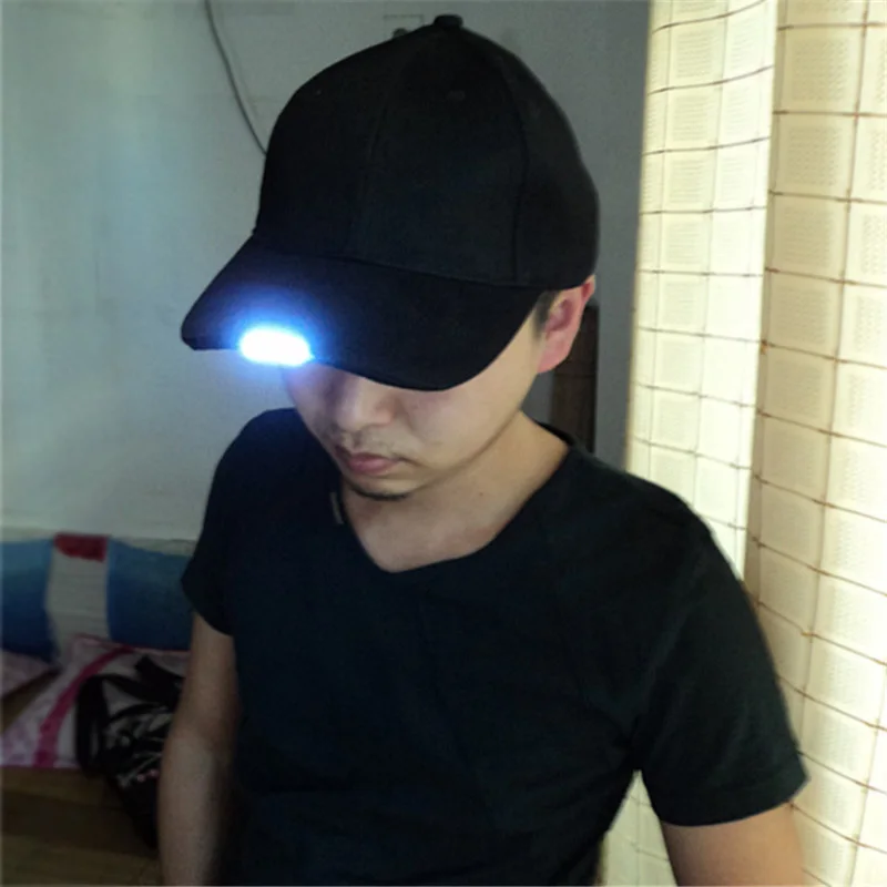 Dark Bright Glow Reading Fishing Jogging Light Up LED Baseball Cap Sport Hats Luminous Hat