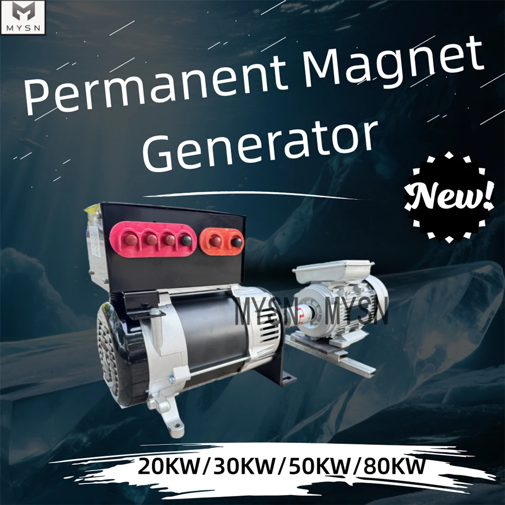 

Low RPM 50KW 100KW 80KW Permanent Magnet Generator 380V Generator Set Homeuse Maglev Alternator 220V Silent Generator With Motor
