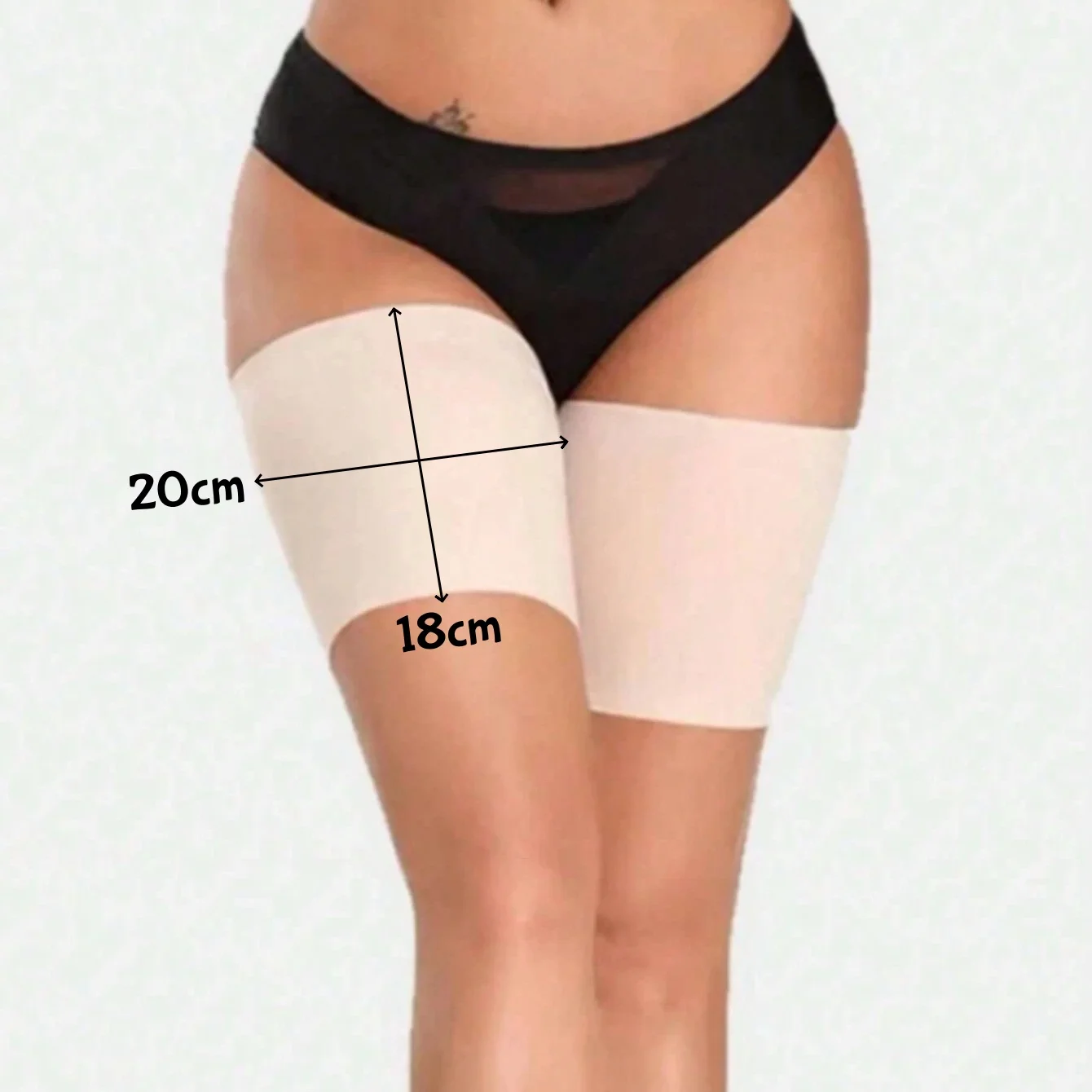 2pcs Anti-friction Thigh Covers Women Compression Non-Slip Thigh Bands Fabric Elastic Leg Straps for Running Outdoor Sports