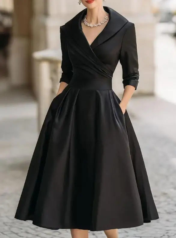 

2025 autumn and winter new fashionable temperament waist tied dress, slim and elegant long sleeved long skirt, women's clothing
