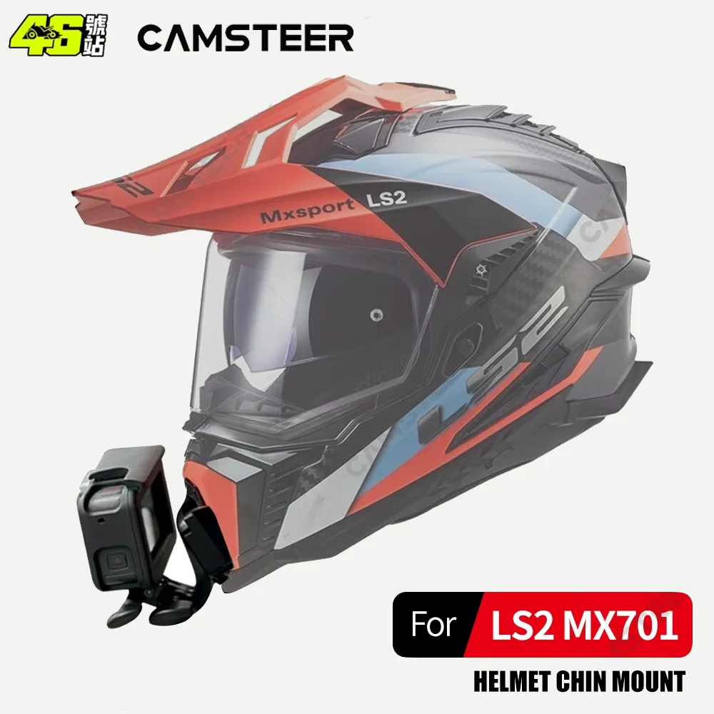 

LS2 MX701 Шлем на заказ, алюминиевое крепление на подбородке для GoPro Hero 12 11 10 9 Insta360 X4 X3 Ace pro DJI Action 3 4 Аксессуары для камеры