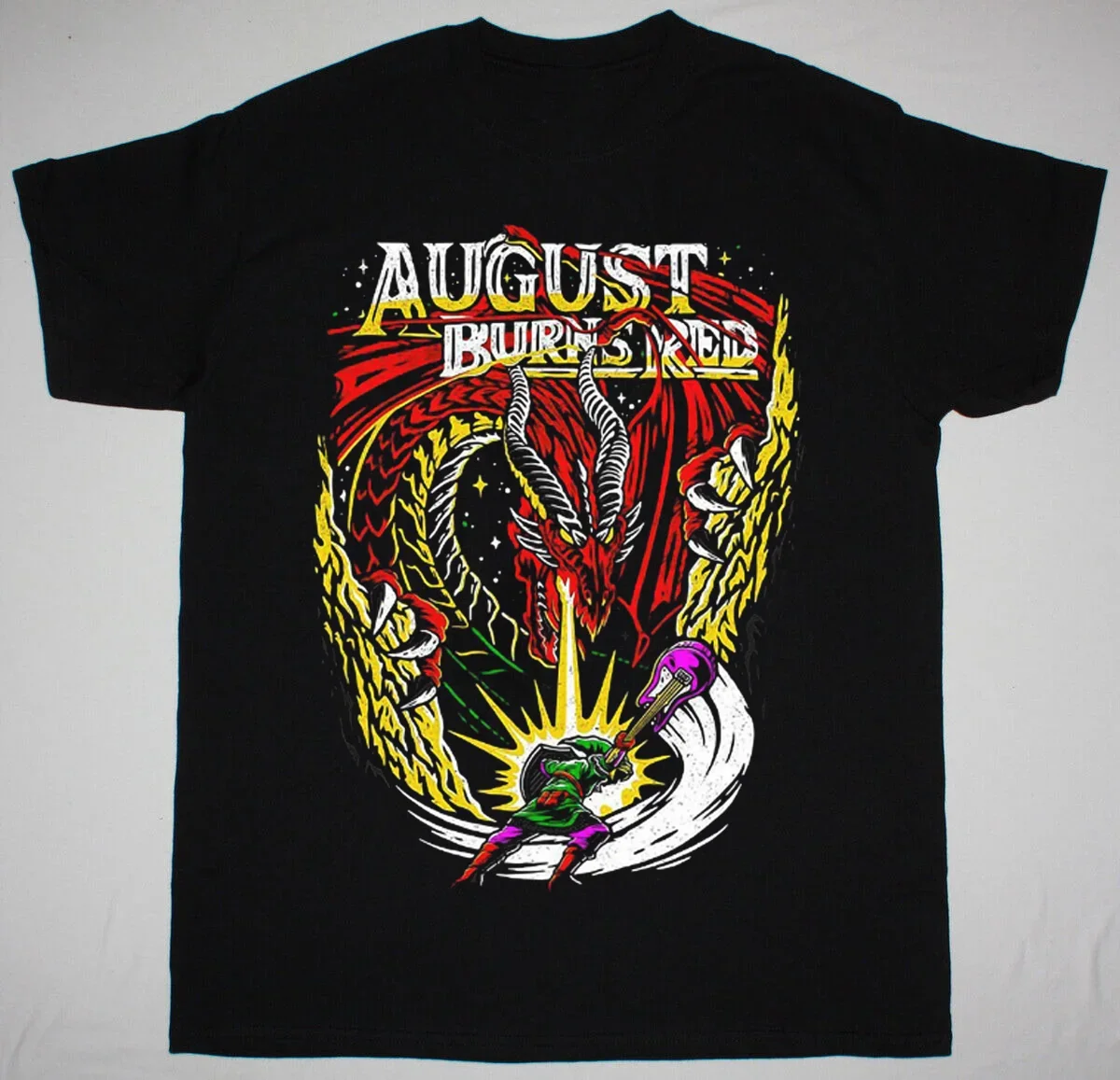 The Legend August burns red Short Sleeve Black Size S-5XL Shirt AC843