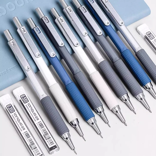 0.3 0.5 0.7 mm Mechanical Pencil Set Art Sketch Retractable Nib Low Gravity Automatic Pencil School Writing Pencil Stationery 2