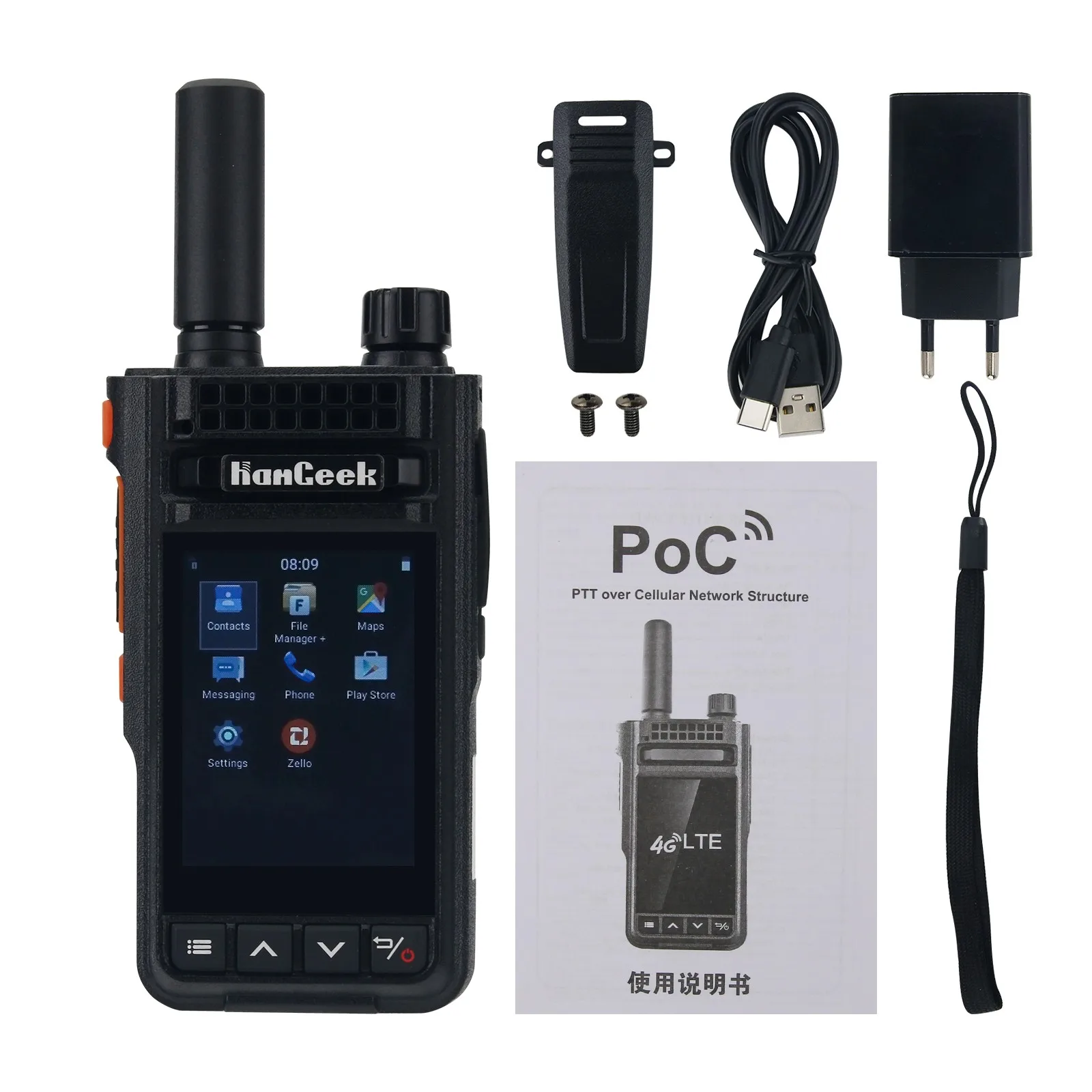 HamGeek ZELLO V930 4G Global POC Walkie Talkie WiFi Bluetooth для Android 5.1 Система Поддержка расширения TF-карты