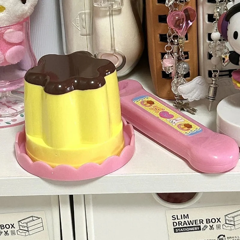 لعبة بودنغ الطعام للتغذية محاكاة لعب الأدوار التعليم المبكر لطيف هلام الفراولة بودنغ مجموعة الحلي نماذج للأطفال الفتيات