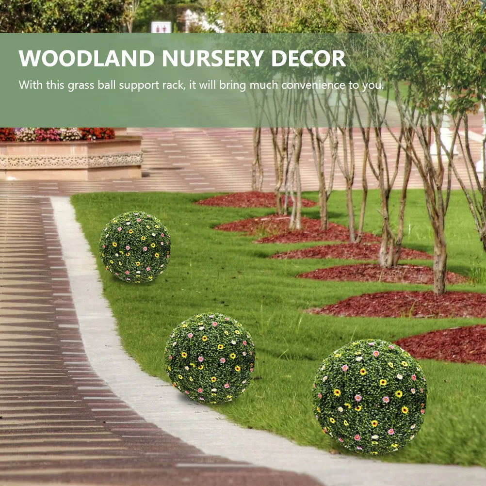 2 قطعة رف الكرة العشبية لترتيب الزهور الزخرفية خفيفة الوزن إطار دعم النباتات الاصطناعية إمدادات الحديقة فو