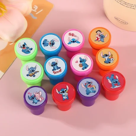 10Pcs Disney Princess Cartoon Seal Birthday Party Supplies Favors Frozen Theme Stampers for Kids Birthday Pinata Filler Gift