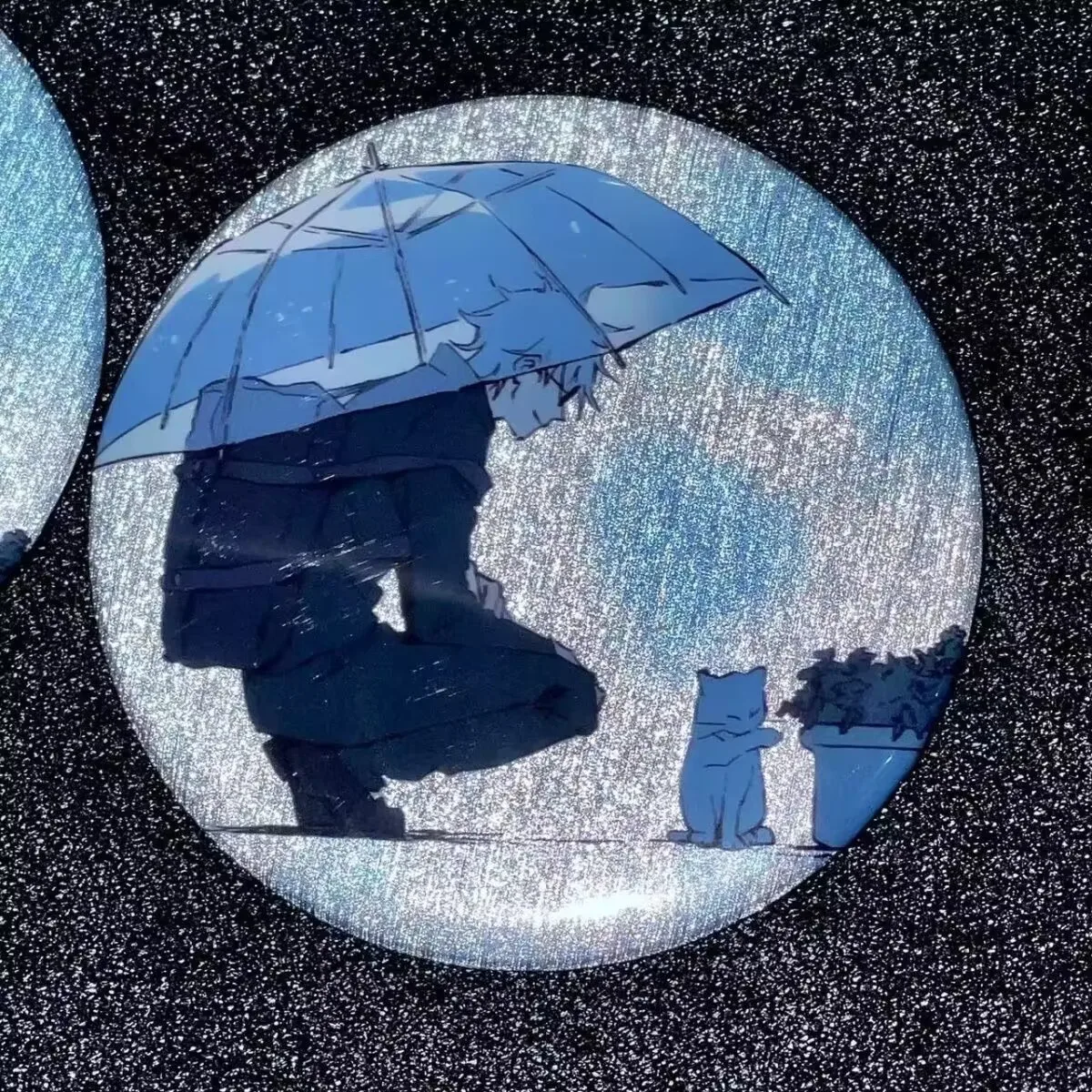 «Джу-дзюцу Кайсен», зонтик «Сатору Годзё» в стиле аниме «Баши», серебряный лук, периферийный значок Doujin Tanko 2D Bashi