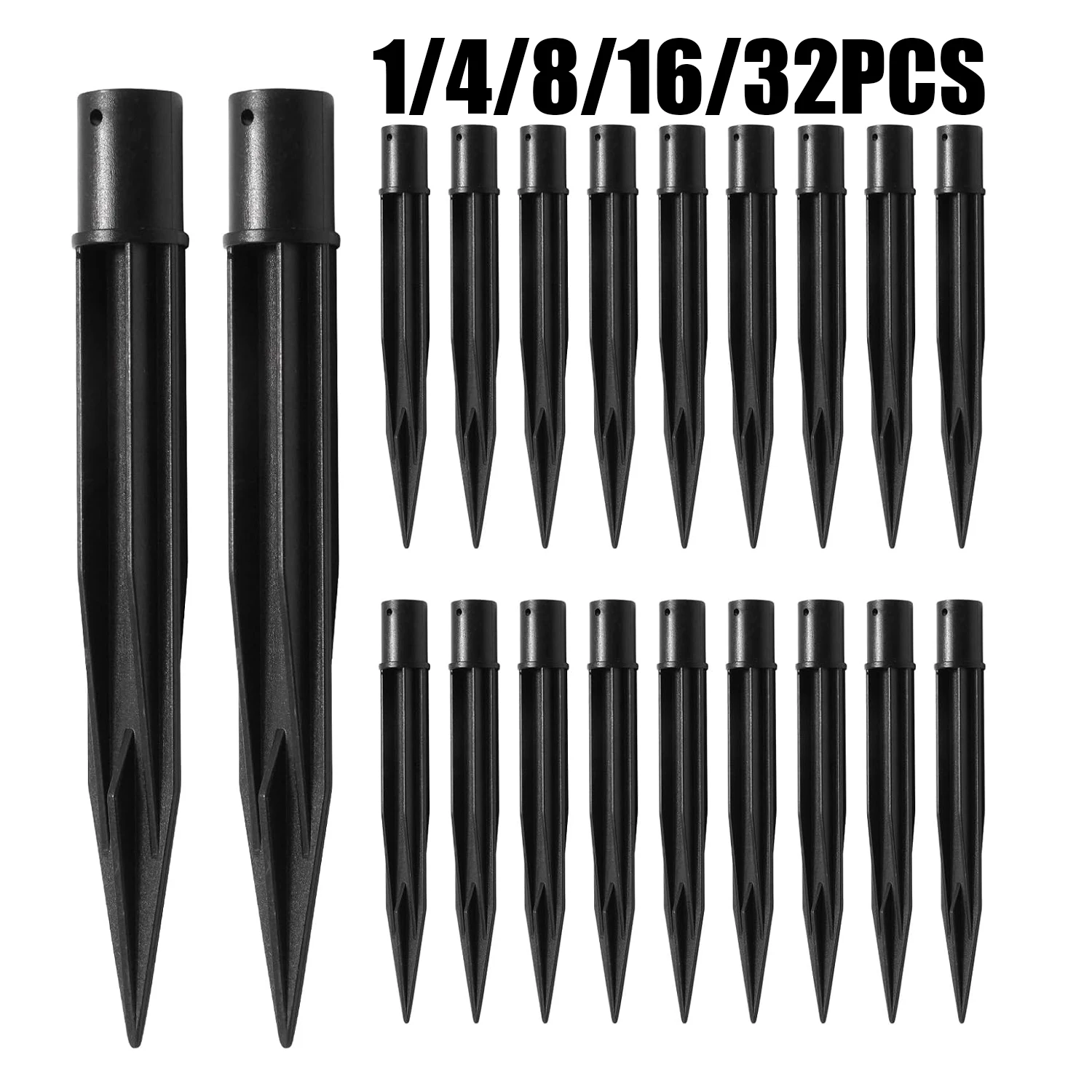 Outdoor Solar Powered Garden Lawn Light Stakes 1-32 Pieces Ground Decoration Spikes Yard Pathway Lighting
