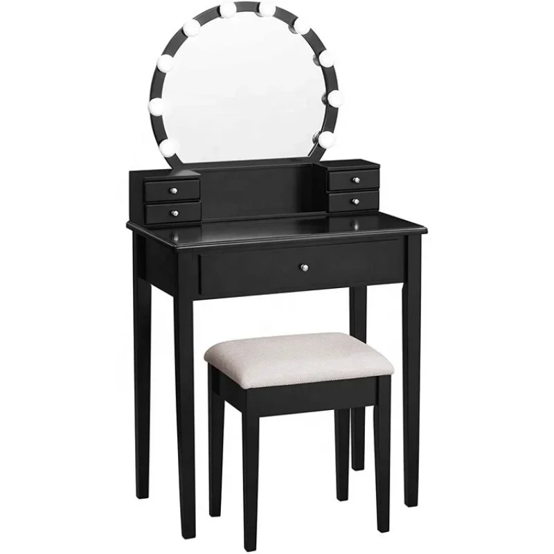 

'Modern white dressing table designs for bedroom makeup vanity table mirror with lights