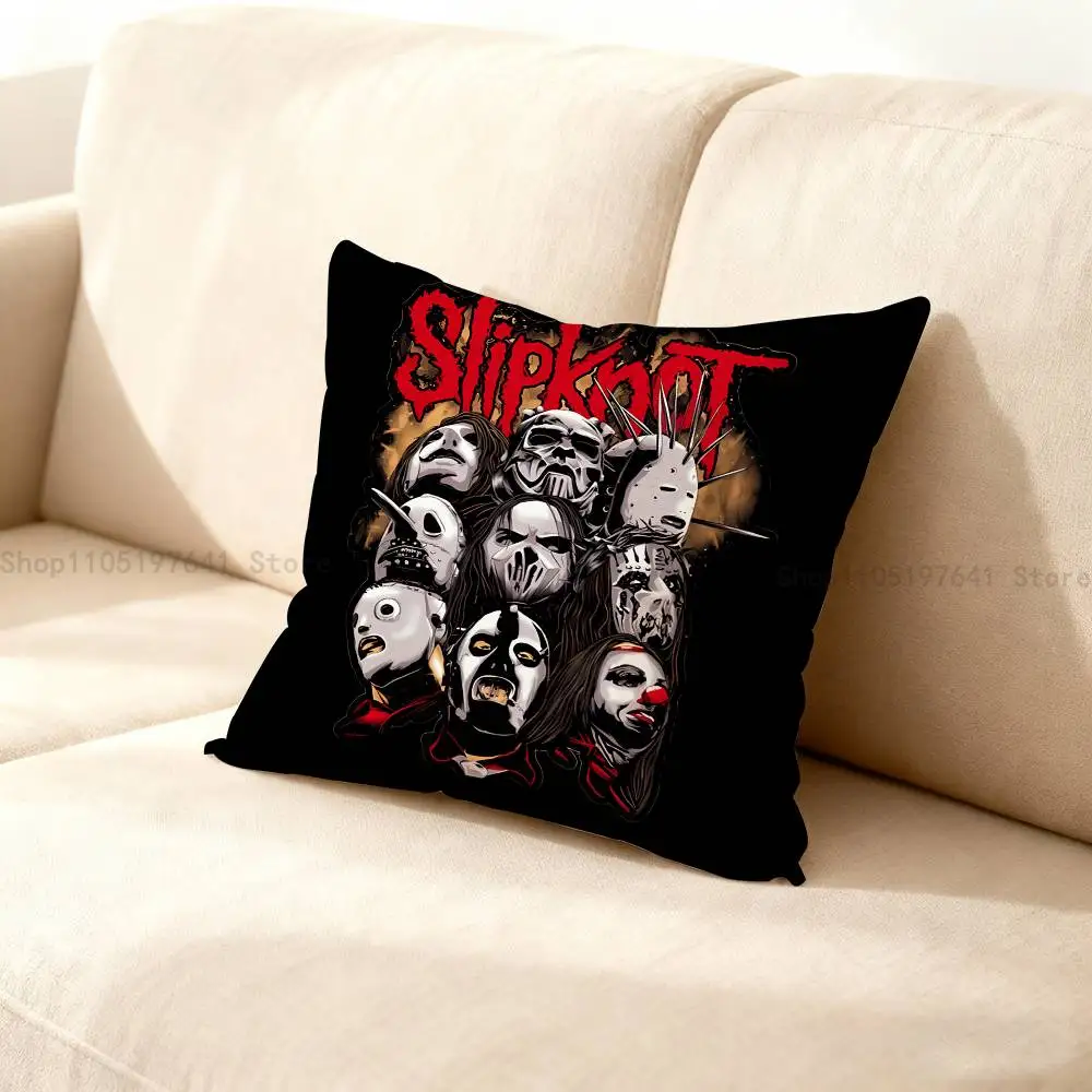 

Rock Slipknot-ES Band Pillow Case For Sofa Decor Car Office Room Printing Cushion Cover Decorations and Protector