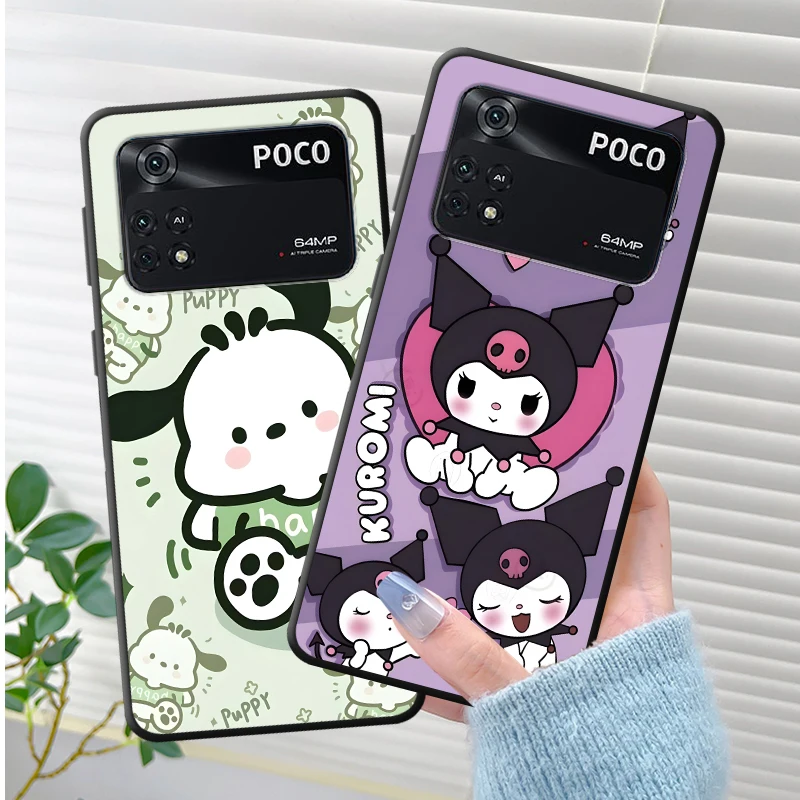الكرتون لطيف Pochacco قضية الهاتف ل Xiaomi Poco C40 C50 X7 C71 C75 M5s M7 C51 C61 M3 M4 Pro F3 F7 X5 X3 NFC X4 Pro لينة قذيفة