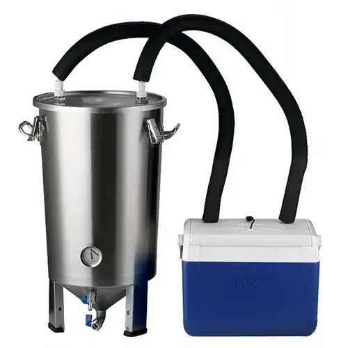 Stainless steel 30L conical bottom fermentation barrel with temperature control