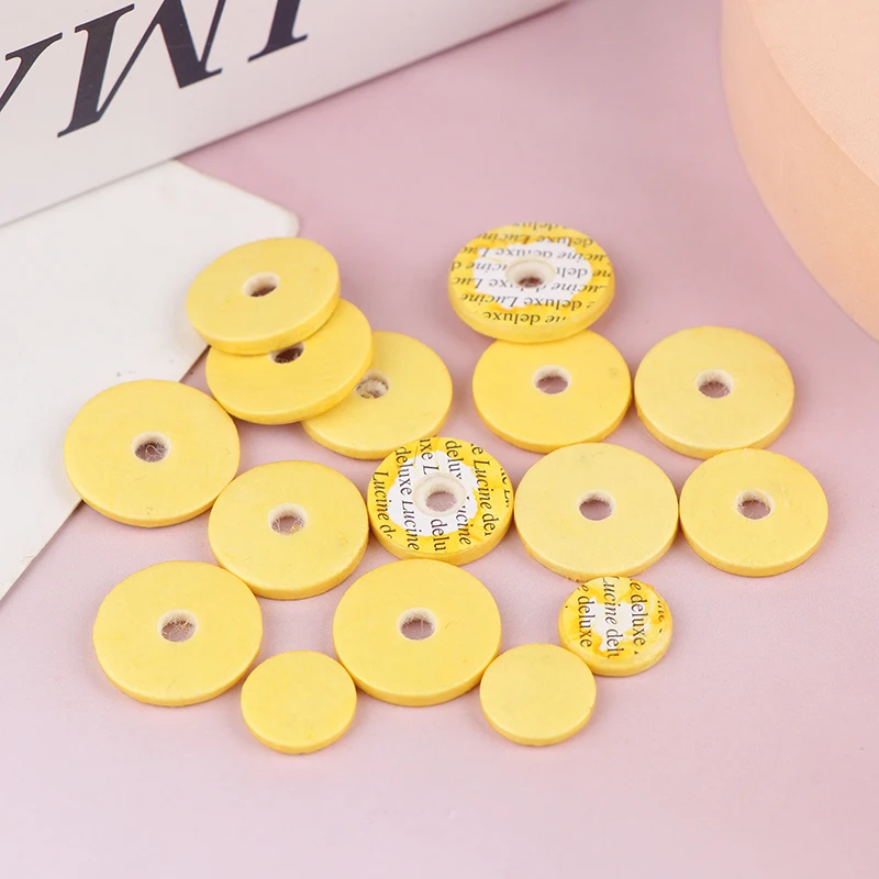 16Pcs/Set Flute Key Pads Yellow Cork Pad Different Sizes Leather Cushion Flute Pads Woodwind Musical Instrument Accessories