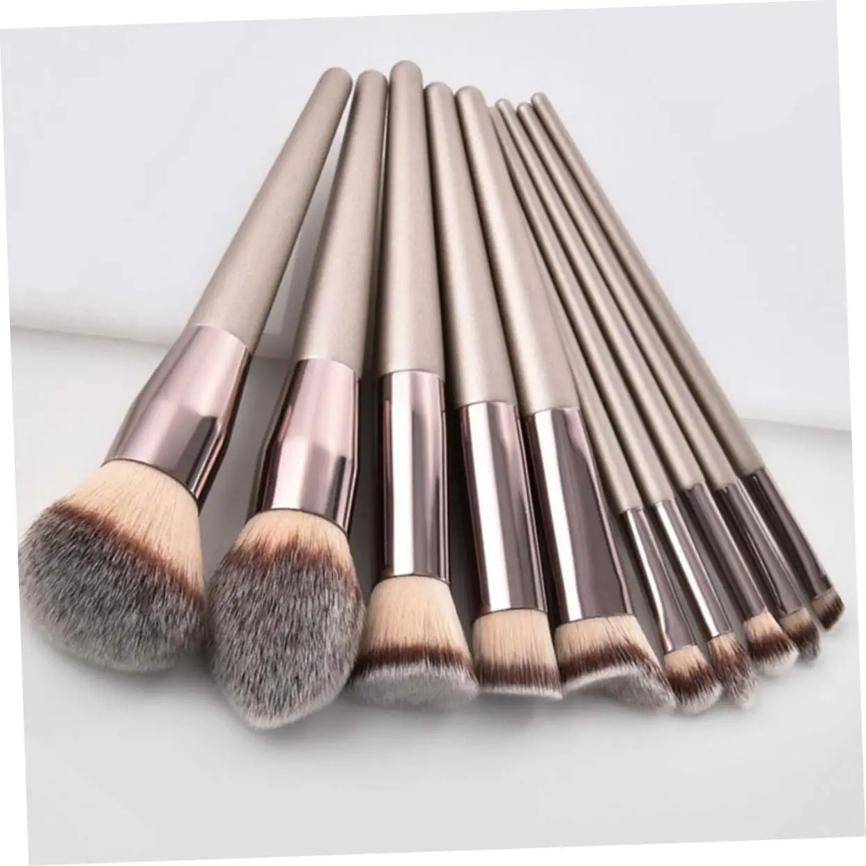 10 STKS Veganistische Borstelset - Luchtkussen Nylon Borstelharen voor Foundation/Contour/Oogschaduw (Beginners/Pros)