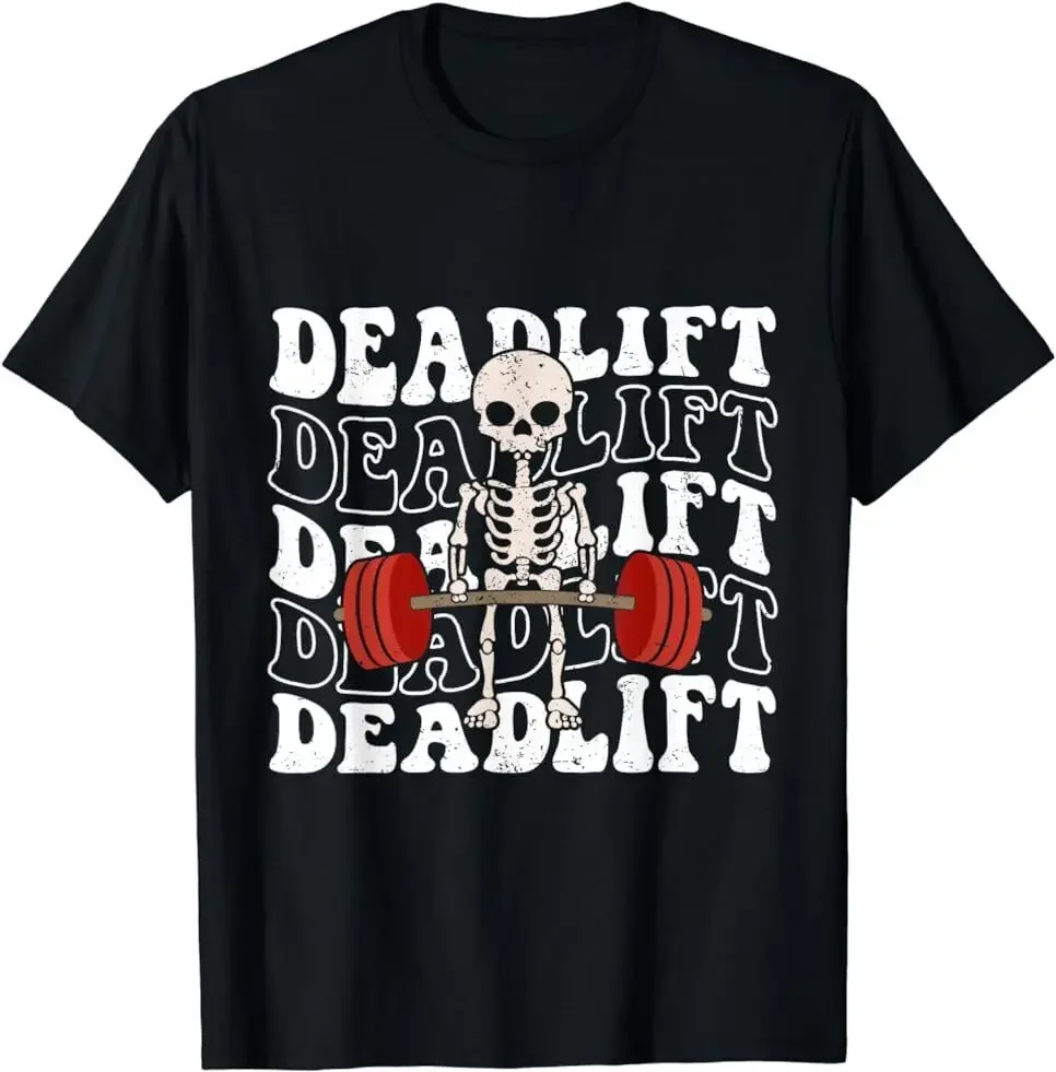 

NEW LIMITED Skeleton Deadlift Gym Workout Funny Deadlifter T-Shirt Size S-5XL