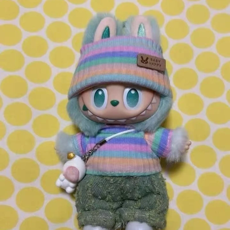 

Для 17 см плюшевые куклы Labubu II, мини-модный милый комбинезон, платье, комплект одежды, наряд, аксессуары для кукол, одежда, подарок