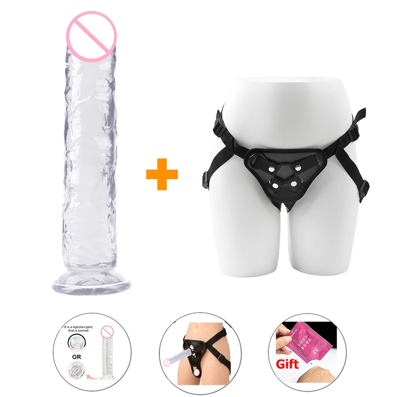 Strap-on Silicone Dildo for Women Masturbators Suction Gay Realistic Dildos Huge Penis Sexual Harness Anal Sex Toy for Lesbian