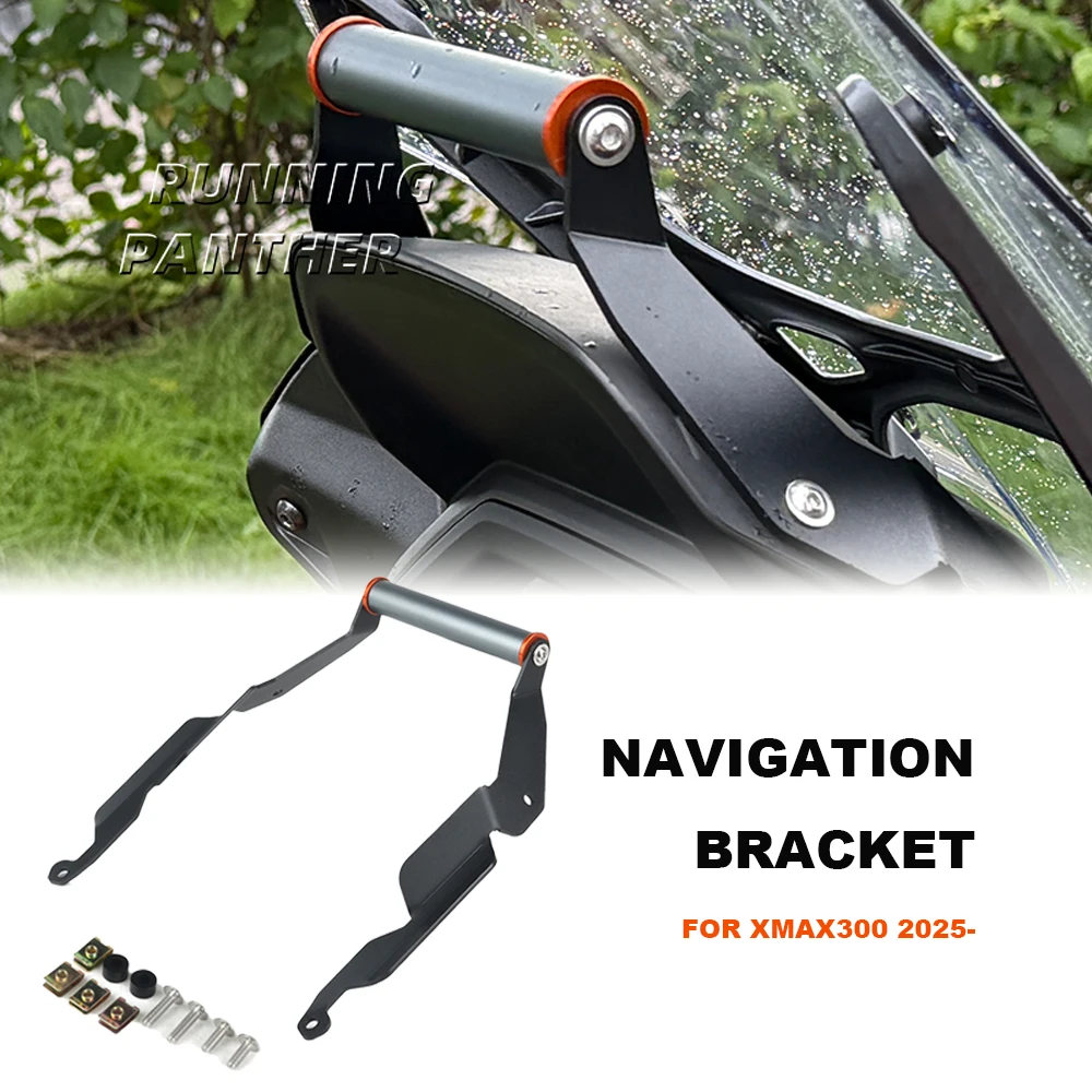 

Fit XMAX For Yamaha XMAX300 X max 2025- Navigation Mount Anti-Shake Phone Holder Motorcycle GPS Bracket GPS Mount Quick Release