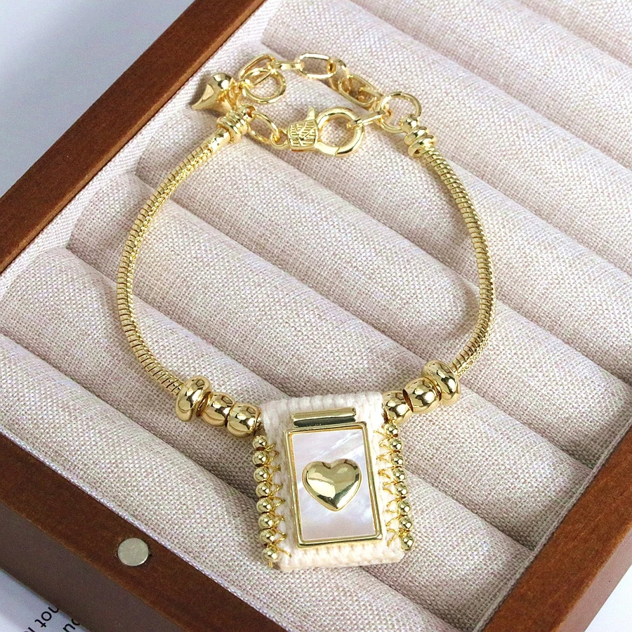 5 قطعة 18K مطلية بالذهب خمر ممسحة قذيفة الدينية سان بينيتو الصليب القلب مريم العذراء النحاس أساور الاكسسوارات اليدوية النساء