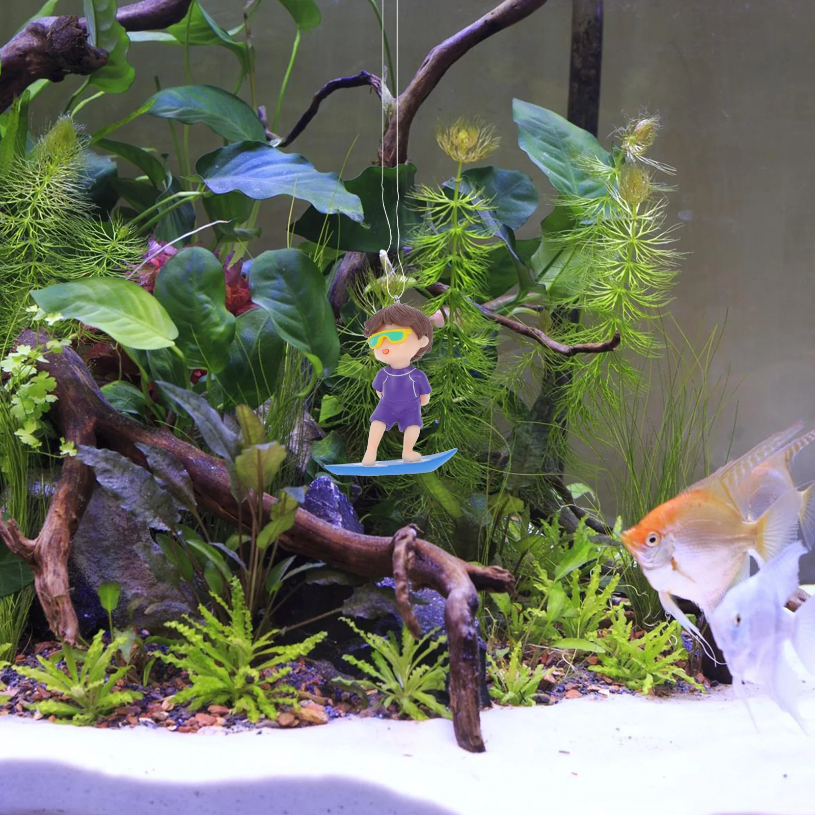 

1 Set Resin Floating Aquarium Decor Fish Tank Ornament Durable Underwater Decoration Party Beach Theme Submarine Shark