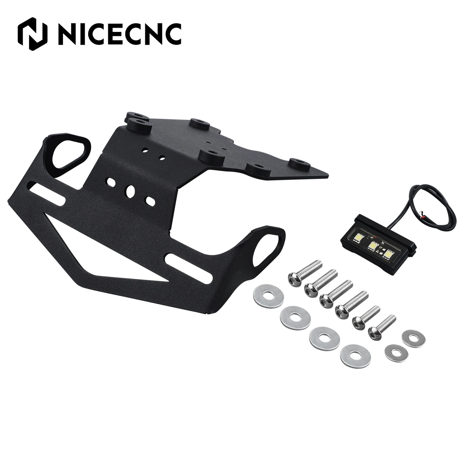 For 2019-2024 Yamaha Tenere 700 T700 Motorcycle License Plate Holder Rear Tail Tidy Fender Eliminator LED License Plate Light