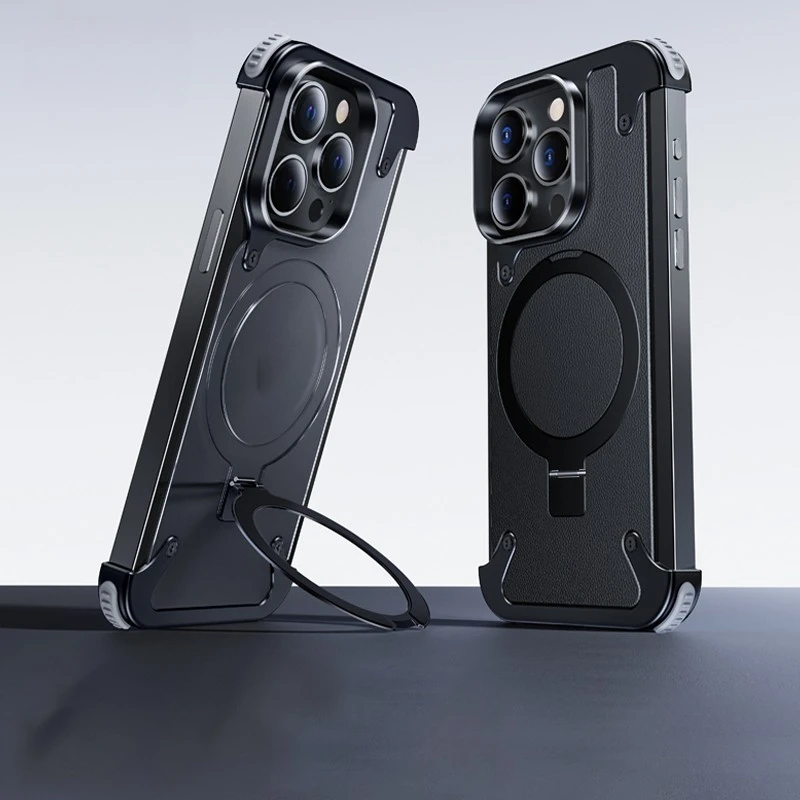 2024 Phone Case with Finger Ring Holder Anti-Collision Light Weight Phone Cover Metal Bumper for iPhone 15/plus/pro/ pro max