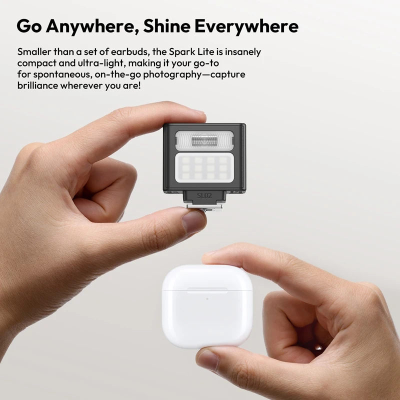 Ulanzi SL02 شرارة لايت كاميرا فلاش 6500K صغير محمول صورة الفيديو الضوئي لسوني كانون نيكون DSLR باناسونيك كاميرات مدونة فيديو