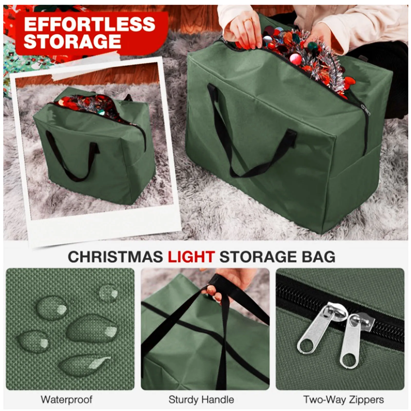 Artificial Tree Storage Bag Set Large Capacity Water Proof Oxford Cloth Xmas Tree Storage Bags