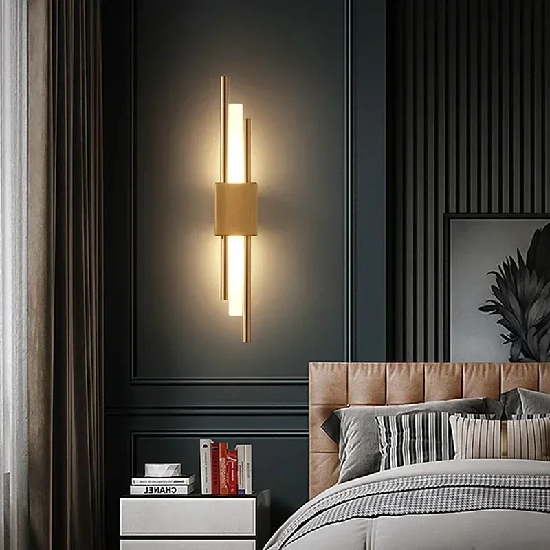 

SANDYHA Modern Simple LED Sconce Wall Lamp Indoor Lighting Home Bedroom Bedside Living Room Hotel Stairs Decorative Fixture