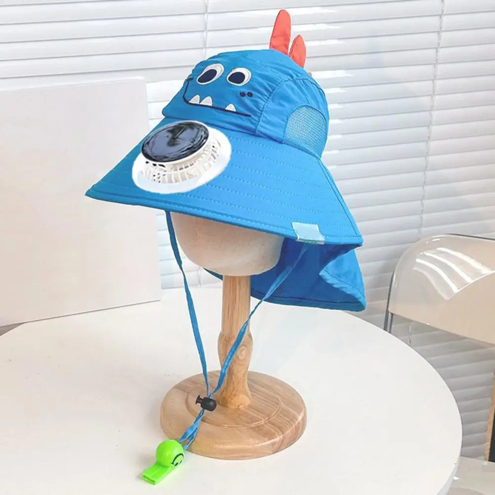 Kids Sun Hat with Active Baby Sun Hat with Fan Kids Sun Cap with Built-in Solar Fan Wide Brim Protection Hat Breathable Mesh