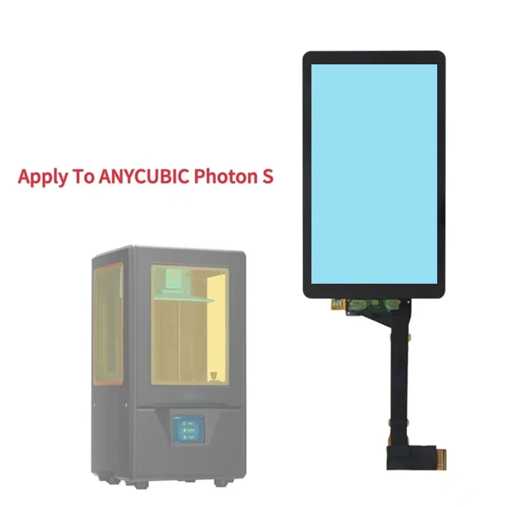 3D Printer 2K LCD Screen For ANYCUBIC Photon S With Glass 5.5 inch 2K No Backlight LS055R1SX03 Light Curing Display Screen