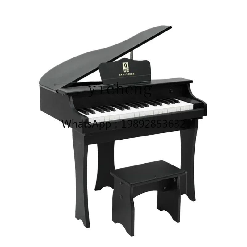 Grand Piano Children's Electronic Keyboard Playable Toy Baby Beginner Wooden Household