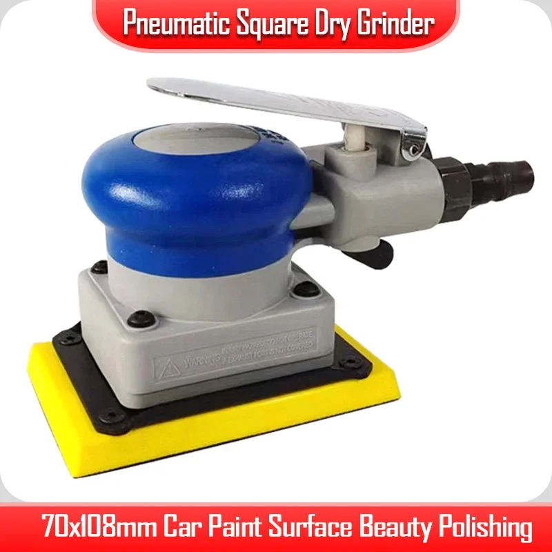 

Sander Pneumatic Square Dry Grinder Pneumatic 70x108mm for Car Paint Surface Beauty Polishing Sandpaper Machine（ Free 1 cushion）