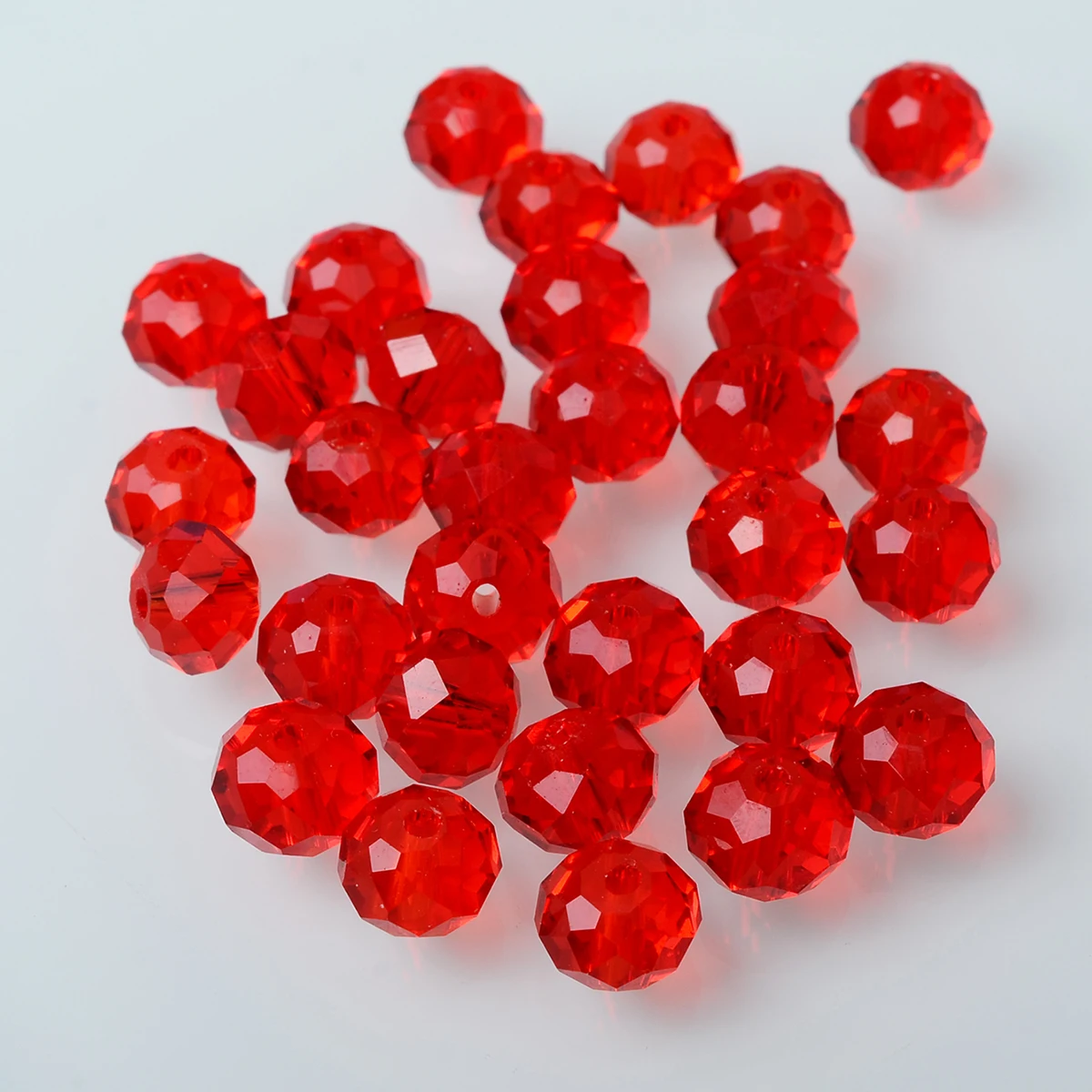 Colorful 8mm Crystal Beads Rondelle Beads 65 Pcs Per Bag