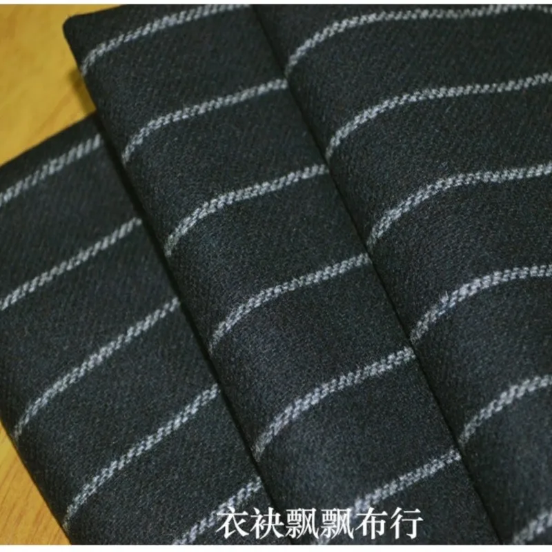 A classic and elegant blue white striped fashion fabric suit trousers skirt set