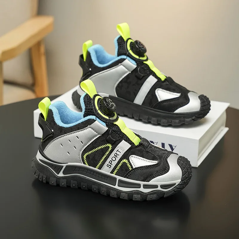 

Детские кожаные верхние кроссовки, детская нескользящая повседневная обувь для мальчиков и девочек, студенческая теннисная спортивная обувь на мягкой подошве для малышей, кроссовки