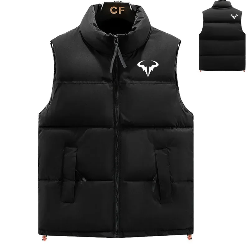 Winter Down jacket Waistcoat Classic color contrast men\'s cotton jacket Rafael Nadal print High-end brand Men\'s down vest